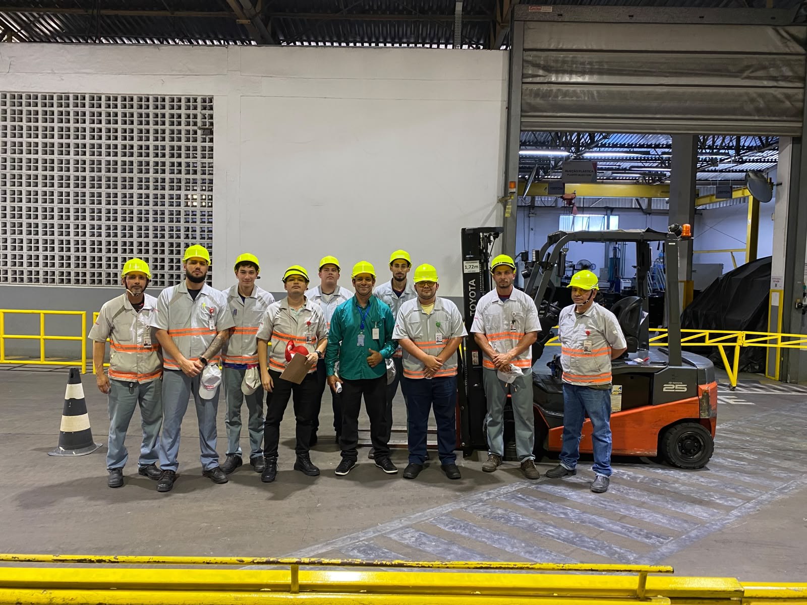 Treinamento NR-11 na Denso, com empilhadeira